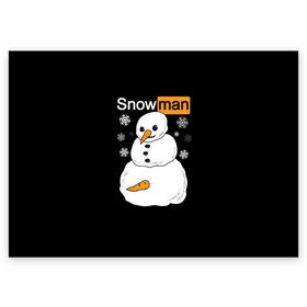 Поздравительная открытка с принтом Снеговик в Тюмени, 100% бумага | плотность бумаги 280 г/м2, матовая, на обратной стороне линовка и место для марки
 | Тематика изображения на принте: 2021 | brazzers | christmas | happy new year | marry christmas | marry x mas | new year | snow | snowman | winter | бразерс | браззерс | новогодний | новогодний свитер | новый год | пошлый | праздничный | снег | сне