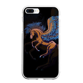 Чехол для iPhone 7Plus/8 Plus матовый с принтом Pegasus wings в Тюмени, Силикон | Область печати: задняя сторона чехла, без боковых панелей | pegasus | винтаж | графика | животное | зверь | конь | крыло | крылья | лошадь | пегас | перо | перья | пони