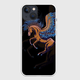 Чехол для iPhone 13 с принтом Pegasus wings в Тюмени,  |  | pegasus | винтаж | графика | животное | зверь | конь | крыло | крылья | лошадь | пегас | перо | перья | пони