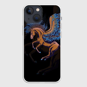 Чехол для iPhone 13 mini с принтом Pegasus wings в Тюмени,  |  | pegasus | винтаж | графика | животное | зверь | конь | крыло | крылья | лошадь | пегас | перо | перья | пони