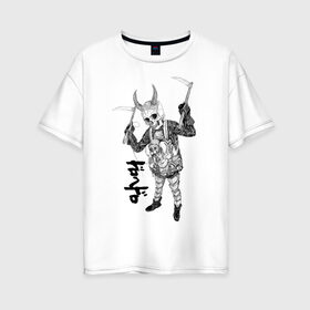 Женская футболка хлопок Oversize с принтом DOROHEDORO в Тюмени, 100% хлопок | свободный крой, круглый ворот, спущенный рукав, длина до линии бедер
 | anime | dorohedoro | ebisu | manga | аниме | дорохедоро | манга | эбису