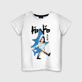 Детская футболка хлопок с принтом DOROHEDORO в Тюмени, 100% хлопок | круглый вырез горловины, полуприлегающий силуэт, длина до линии бедер | anime | dorohedoro | ebisu | manga | акула | аниме | дорохедоро | манга | эбису