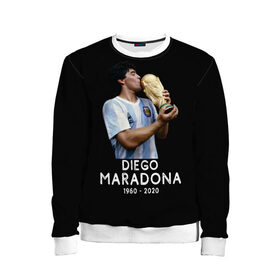 Детский свитшот 3D с принтом Diego Maradona в Тюмени, 100% полиэстер | свободная посадка, прямой крой, мягкая тканевая резинка на рукавах и понизу свитшота | 10 | 1960 | 2020 | argentina | barcelona | diego | football | legend | leo | lionel | maradona | messi | retro | rip | soccer | аргентина | барселона | бога | диего | легенда | лионель | марадона | месси | мяч | ретро | рука | форма | футбол