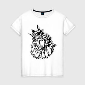Женская футболка хлопок с принтом Добрый король в Тюмени, 100% хлопок | прямой крой, круглый вырез горловины, длина до линии бедер, слегка спущенное плечо | добрый | золушка | король | советский | эраст гарин