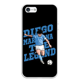 Чехол для iPhone 5/5S матовый с принтом Diego Maradona в Тюмени, Силикон | Область печати: задняя сторона чехла, без боковых панелей | 10 | 1960 | 2020 | argentina | barcelona | diego | football | legend | leo | lionel | maradona | messi | retro | rip | soccer | аргентина | барселона | бога | диего | легенда | лионель | марадона | месси | мяч | ретро | рука | форма | футбол