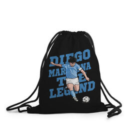 Рюкзак-мешок 3D с принтом Diego Maradona в Тюмени, 100% полиэстер | плотность ткани — 200 г/м2, размер — 35 х 45 см; лямки — толстые шнурки, застежка на шнуровке, без карманов и подкладки | 10 | 1960 | 2020 | argentina | barcelona | diego | football | legend | leo | lionel | maradona | messi | retro | rip | soccer | аргентина | барселона | бога | диего | легенда | лионель | марадона | месси | мяч | ретро | рука | форма | футбол