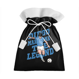 Подарочный 3D мешок с принтом Diego Maradona в Тюмени, 100% полиэстер | Размер: 29*39 см | Тематика изображения на принте: 10 | 1960 | 2020 | argentina | barcelona | diego | football | legend | leo | lionel | maradona | messi | retro | rip | soccer | аргентина | барселона | бога | диего | легенда | лионель | марадона | месси | мяч | ретро | рука | форма | футбол
