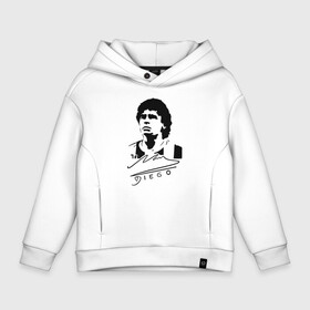 Детское худи Oversize хлопок с принтом Diego Maradona в Тюмени, френч-терри — 70% хлопок, 30% полиэстер. Мягкий теплый начес внутри —100% хлопок | боковые карманы, эластичные манжеты и нижняя кромка, капюшон на магнитной кнопке | 10 | 1960 | 2020 | argentina | barcelona | diego | football | legend | leo | lionel | maradona | messi | retro | rip | soccer | автограф | аргентина | барселона | бога | диего | легенда | лионель | марадона | месси | мяч | ретро | роспись | р