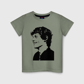 Детская футболка хлопок с принтом Эван Питерс в Тюмени, 100% хлопок | круглый вырез горловины, полуприлегающий силуэт, длина до линии бедер | актер | американская история ужасов | портрет | эван питерс