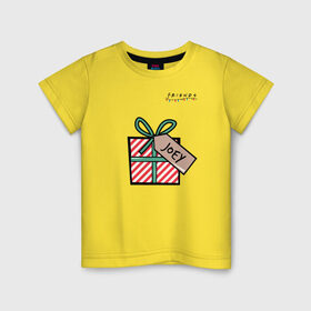Детская футболка хлопок с принтом Friends. Подарок Joey в Тюмени, 100% хлопок | круглый вырез горловины, полуприлегающий силуэт, длина до линии бедер | christmas | friends | gift | joey | vdkarsve | xmas | друзья | новый год | подарок | сериал