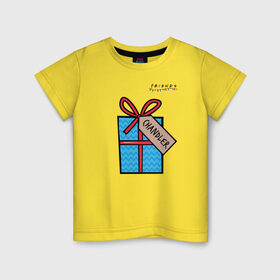 Детская футболка хлопок с принтом Friends. Подарок Chandler в Тюмени, 100% хлопок | круглый вырез горловины, полуприлегающий силуэт, длина до линии бедер | christmas | friends | gift | monica | vdkarsve | xmas | друзья | новый год | подарок | сериал