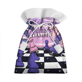 Подарочный 3D мешок с принтом The Queens Gambit в Тюмени, 100% полиэстер | Размер: 29*39 см | beth harmon | chess | queens gambit | the queens gambit | аня тейлор джой | бет хармон | нетфликс | ход королевы | шахматы