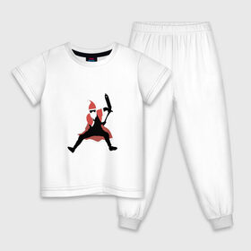 Детская пижама хлопок с принтом Дед Мороз на самокате в Тюмени, 100% хлопок |  брюки и футболка прямого кроя, без карманов, на брюках мягкая резинка на поясе и по низу штанин
 | 