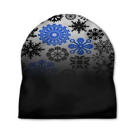 Шапка 3D с принтом Winter Snow в Тюмени, 100% полиэстер | универсальный размер, печать по всей поверхности изделия | christmas зима | new year | winter | новогодний | новый год | рождество | текстура | украшение