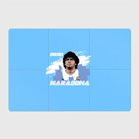 Магнитный плакат 3Х2 с принтом Диего Марадона в Тюмени, Полимерный материал с магнитным слоем | 6 деталей размером 9*9 см | diego | diego armando maradona | maradona | аргентина | диего | король | легенда | марадона | нападающий | полузащитник | футбол | футболист