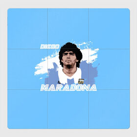 Магнитный плакат 3Х3 с принтом Диего Марадона в Тюмени, Полимерный материал с магнитным слоем | 9 деталей размером 9*9 см | diego | diego armando maradona | maradona | аргентина | диего | король | легенда | марадона | нападающий | полузащитник | футбол | футболист