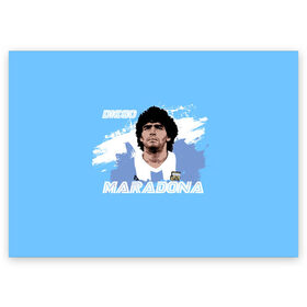 Поздравительная открытка с принтом Диего Марадона в Тюмени, 100% бумага | плотность бумаги 280 г/м2, матовая, на обратной стороне линовка и место для марки
 | diego | diego armando maradona | maradona | аргентина | диего | король | легенда | марадона | нападающий | полузащитник | футбол | футболист
