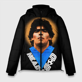 Мужская зимняя куртка 3D с принтом Diego Maradona в Тюмени, верх — 100% полиэстер; подкладка — 100% полиэстер; утеплитель — 100% полиэстер | длина ниже бедра, свободный силуэт Оверсайз. Есть воротник-стойка, отстегивающийся капюшон и ветрозащитная планка. 

Боковые карманы с листочкой на кнопках и внутренний карман на молнии. | Тематика изображения на принте: diego | diego armando maradona | legend | maradona | аргентина | диего | король | легенда | марадона | нападающий | полузащитник | футбол | футболист
