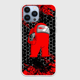 Чехол для iPhone 13 Pro Max с принтом Among Us Impostor Gun (Red). в Тюмени,  |  | among us | impostor | impostor gun | red | there is impostor among us | амонг ус | игра | мем | предатель | предатель среди нас | самозванец | среди нас