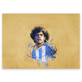 Поздравительная открытка с принтом Марадона в Тюмени, 100% бумага | плотность бумаги 280 г/м2, матовая, на обратной стороне линовка и место для марки
 | 10 номер | diego | football | maradona | maradonna | арегнтина | бога | диего | марадона | марадонна | ретро | рука | сборная аргентины | футбол | футболист