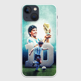 Чехол для iPhone 13 mini с принтом 10 number в Тюмени,  |  | 10 номер | diego | football | maradona | maradonna | арегнтина | бога | диего | марадона | марадонна | ретро | рука | сборная аргентины | футбол | футболист