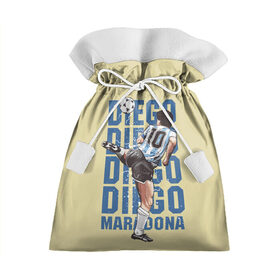 Подарочный 3D мешок с принтом Diego Diego в Тюмени, 100% полиэстер | Размер: 29*39 см | 10 номер | diego | football | maradona | maradonna | арегнтина | бога | диего | марадона | марадонна | ретро | рука | сборная аргентины | футбол | футболист