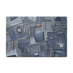 Пазл магнитный 126 элементов с принтом Jeans life в Тюмени, полимерный материал с магнитным слоем | 126 деталей, размер изделия —  180*270 мм | Тематика изображения на принте: cool | fashion | hype | jeans | texture | vanguard | авангард | круто | мода | текстура | хайп