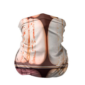 Бандана-труба 3D с принтом Макарон в Тюмени, 100% полиэстер, ткань с особыми свойствами — Activecool | плотность 150‒180 г/м2; хорошо тянется, но сохраняет форму | еда | макаронс | макароны | макаруни | макран | пирожное | франция | французская еда