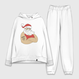 Женский костюм хлопок Oversize с принтом Santa Claus в Тюмени,  |  | 2021 | santa claus | дед мороз | новый год | санта клаус | современный санта