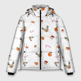 Мужская зимняя куртка 3D с принтом рождество | новый год в Тюмени, верх — 100% полиэстер; подкладка — 100% полиэстер; утеплитель — 100% полиэстер | длина ниже бедра, свободный силуэт Оверсайз. Есть воротник-стойка, отстегивающийся капюшон и ветрозащитная планка. 

Боковые карманы с листочкой на кнопках и внутренний карман на молнии. | 