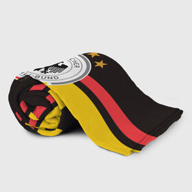 Плед 3D с принтом СБОРНАЯ ГЕРМАНИИ в Тюмени, 100% полиэстер | закругленные углы, все края обработаны. Ткань не мнется и не растягивается | flag | football | germany | logo | sport | team | германия | логотип | сборная | спорт | флаг | футбол