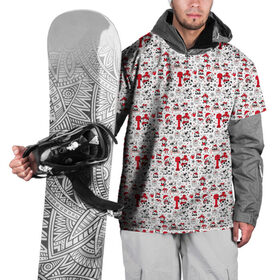 Накидка на куртку 3D с принтом Фон с бычком в Тюмени, 100% полиэстер |  | Тематика изображения на принте: background | bull | christmas | gifts | holiday | mail | new year | snowflakes | бык | бычок | новый год | подарки | почта | праздник | рождество | снежинки | фон