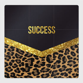 Магнитный плакат 3Х3 с принтом Success в Тюмени, Полимерный материал с магнитным слоем | 9 деталей размером 9*9 см | success | swag | блеск | блестки | китч | леопард | леопардовый принт | понты | успех | успешные люди | фрик