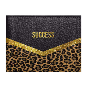 Обложка для студенческого билета с принтом Success в Тюмени, натуральная кожа | Размер: 11*8 см; Печать на всей внешней стороне | Тематика изображения на принте: success | swag | блеск | блестки | китч | леопард | леопардовый принт | понты | успех | успешные люди | фрик