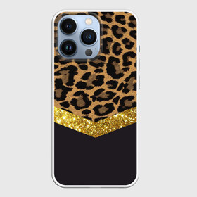 Чехол для iPhone 13 Pro с принтом Леопардовый принт в Тюмени,  |  | success | swagg | блеск | блестки | животнй принт | золотистый | золото | золотой | леопард | леопардовый принт | понты | тигровый