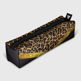Пенал 3D с принтом Леопардовый принт в Тюмени, 100% полиэстер | плотная ткань, застежка на молнии | success | swagg | блеск | блестки | животнй принт | золотистый | золото | золотой | леопард | леопардовый принт | понты | тигровый
