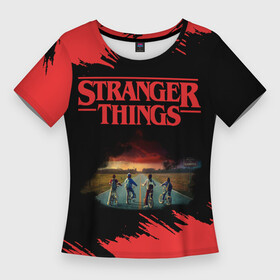Женская футболка 3D Slim с принтом Stranger Things в Тюмени,  |  | netflix | stranger | stranger things | братья даффер | нетфликс | очень | очень странные | очень странные дела | сериал | сериал netflix | сериал stranger things | сериал нетфликс | странные дела