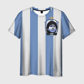 Мужская футболка 3D с принтом Диего Армандо Марадона D10S в Тюмени, 100% полиэфир | прямой крой, круглый вырез горловины, длина до линии бедер | d10s | maradona | аргентина | армандо | барселона | бога | джерси | диего | легенда | марадон | марадона | марадоны | рука | форма
