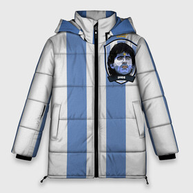 Женская зимняя куртка 3D с принтом Диего Армандо Марадона D10S в Тюмени, верх — 100% полиэстер; подкладка — 100% полиэстер; утеплитель — 100% полиэстер | длина ниже бедра, силуэт Оверсайз. Есть воротник-стойка, отстегивающийся капюшон и ветрозащитная планка. 

Боковые карманы с листочкой на кнопках и внутренний карман на молнии | d10s | maradona | аргентина | армандо | барселона | бога | джерси | диего | легенда | марадон | марадона | марадоны | рука | форма