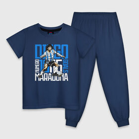 Детская пижама хлопок с принтом 10 Diego Maradona в Тюмени, 100% хлопок |  брюки и футболка прямого кроя, без карманов, на брюках мягкая резинка на поясе и по низу штанин
 | Тематика изображения на принте: 10 номер | diego | football | maradona | maradonna | арегнтина | бога | диего | марадона | марадонна | ретро | рука | сборная аргентины | футбол | футболист