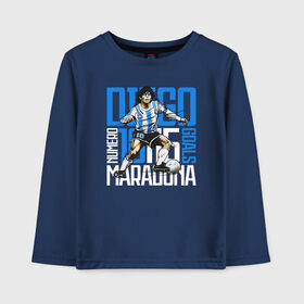 Детский лонгслив хлопок с принтом 10 Diego Maradona в Тюмени, 100% хлопок | круглый вырез горловины, полуприлегающий силуэт, длина до линии бедер | 10 номер | diego | football | maradona | maradonna | арегнтина | бога | диего | марадона | марадонна | ретро | рука | сборная аргентины | футбол | футболист