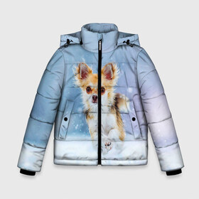 Зимняя куртка для мальчиков 3D с принтом Чихуахуа в снегу в Тюмени, ткань верха — 100% полиэстер; подклад — 100% полиэстер, утеплитель — 100% полиэстер | длина ниже бедра, удлиненная спинка, воротник стойка и отстегивающийся капюшон. Есть боковые карманы с листочкой на кнопках, утяжки по низу изделия и внутренний карман на молнии. 

Предусмотрены светоотражающий принт на спинке, радужный светоотражающий элемент на пуллере молнии и на резинке для утяжки | dog | животные | зима | пес | природа | снег | собака | собаки | собакчка | собачки | чихуа хуа | чихуахуа