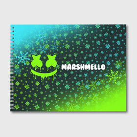 Альбом для рисования с принтом MARSHMELLO - Зимний в Тюмени, 100% бумага
 | матовая бумага, плотность 200 мг. | Тематика изображения на принте: face | logo | marsh | marshmallow | marshmello | marshmelo | mello | smile | год | лицо | лого | маршмеллов | маршмеллоу | маршмеллу | маршмело | маршмелов | маршмелоу | маска | музыка | новогодний | новый | рожица | символ | смайл