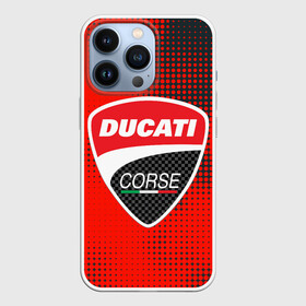 Чехол для iPhone 13 Pro с принтом Ducati Corse | Дукати (Z) в Тюмени,  |  | Тематика изображения на принте: audi | audi ag | corse | ducati | ducati corse | ducati motor holding | hypermotard | multistrada | panigale | scrambler | streetfighter | supersport | дукати | массимо борди | мото | фабио тальони