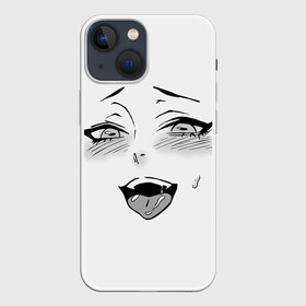 Чехол для iPhone 13 mini с принтом Ахегао личико в Тюмени,  |  | Тематика изображения на принте: аниме | ахегао | девушка | лицо | язык