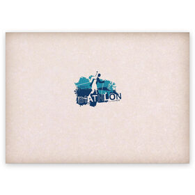 Поздравительная открытка с принтом Биатлон в Тюмени, 100% бумага | плотность бумаги 280 г/м2, матовая, на обратной стороне линовка и место для марки
 | активный отдых | биатлон | биатлонист | зима | лыжник | снег | снежинки | соревнования | спорт | стрелок | трасса