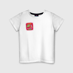 Детская футболка хлопок с принтом Seasons greetings в Тюмени, 100% хлопок | круглый вырез горловины, полуприлегающий силуэт, длина до линии бедер | bugs | bunny | devil | looney | tasmanian | tunes | vdzajul | багз | бани | банни | дьявол | тасманский | твити