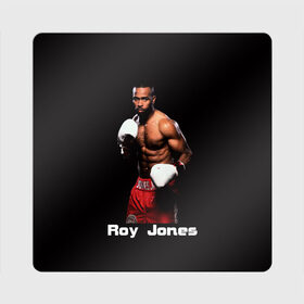 Магнит виниловый Квадрат с принтом Roy Jones в Тюмени, полимерный материал с магнитным слоем | размер 9*9 см, закругленные углы | Тематика изображения на принте: boxer | boxing | great boxer | roy jones | roy jones lettering | roy jones print | бокс | боксер | великий боксер | надпись roy jones | принт roy jones | рой джонс