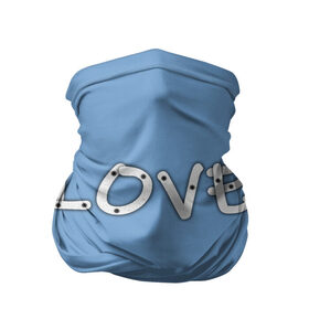 Бандана-труба 3D с принтом LOVE в Тюмени, 100% полиэстер, ткань с особыми свойствами — Activecool | плотность 150‒180 г/м2; хорошо тянется, но сохраняет форму | Тематика изображения на принте: love | буквы | люблю | любовь | надпись | я люблю