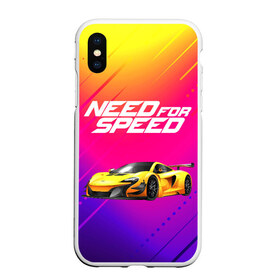 Чехол для iPhone XS Max матовый с принтом NEED FO SPEED в Тюмени, Силикон | Область печати: задняя сторона чехла, без боковых панелей | Тематика изображения на принте: carbon | heat | hot pursuit | most wanted | need for speed | payback. | shift | underground 2 | unleashed | жажда скорости